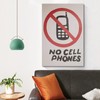 LGDSBHH Vintage Funny No Cell Phones Poster Gift Restaurant Canvas