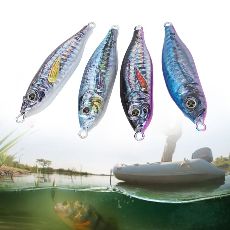 Fishing Lures 3D Spray Painting Simulated Luminous Iron Fishing Baits