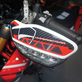 labelbike - 3D Resin Stickers Motorcycle Decorations and Protections Handguards compatible with Ducati Hypermotard 950 SP 2019-2024