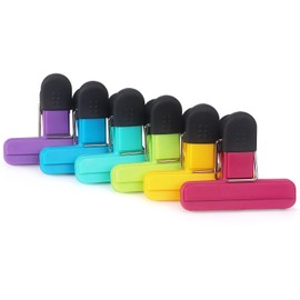 Tamaki 6 Pack Bag Clips, Food Clips, Chip Bag Clip Plastic Heavy Duty Seal Grip, 3 x 2.5 Inch, Assorted Color
