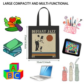 TSOTMO Funny Tv Show Tote Bag 90’s Tv Show Shopping Bag Classic Gift for Women Mother Sister (Jazz est toteCA)