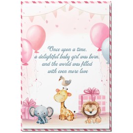 BlinkWishes Baby Shower Card for Girl, Congratulations, Shower Card for New Baby, Funny Baby Expecting Card, New Baby Arrival Card, Congratulations Pregnancy Card