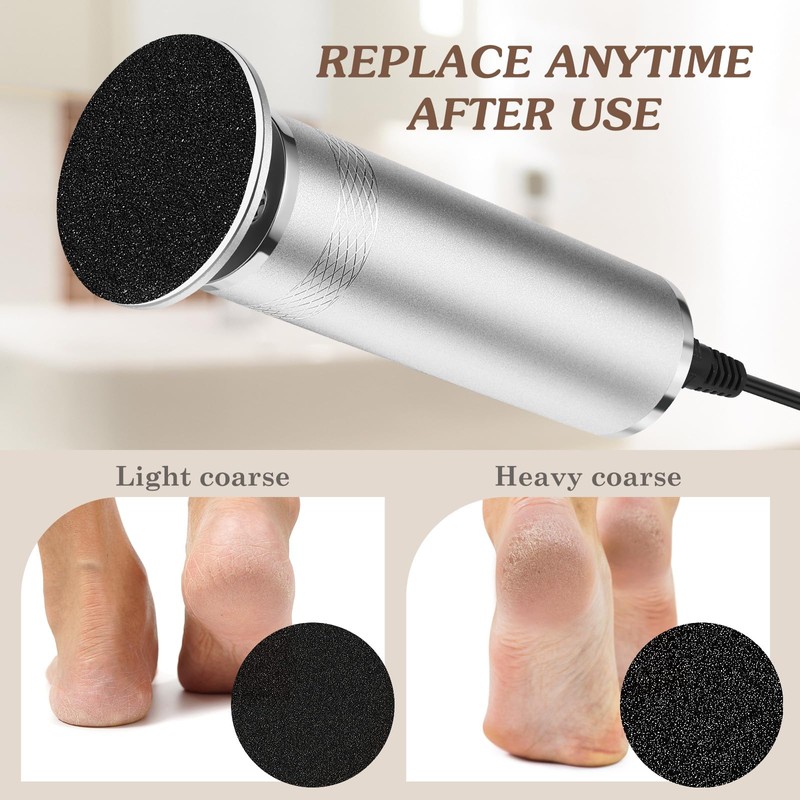 Hornhautentferner Elektrisch, Hornhaut Entfernen Füße Einstellbare Geschwindigkeit, Hornhauthobel Elektrisch mit