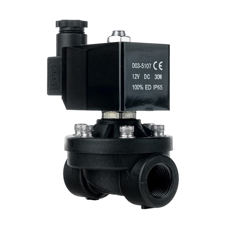FSA Solenoid Valve Plastic PA6 1/2 Inch 12 V DC