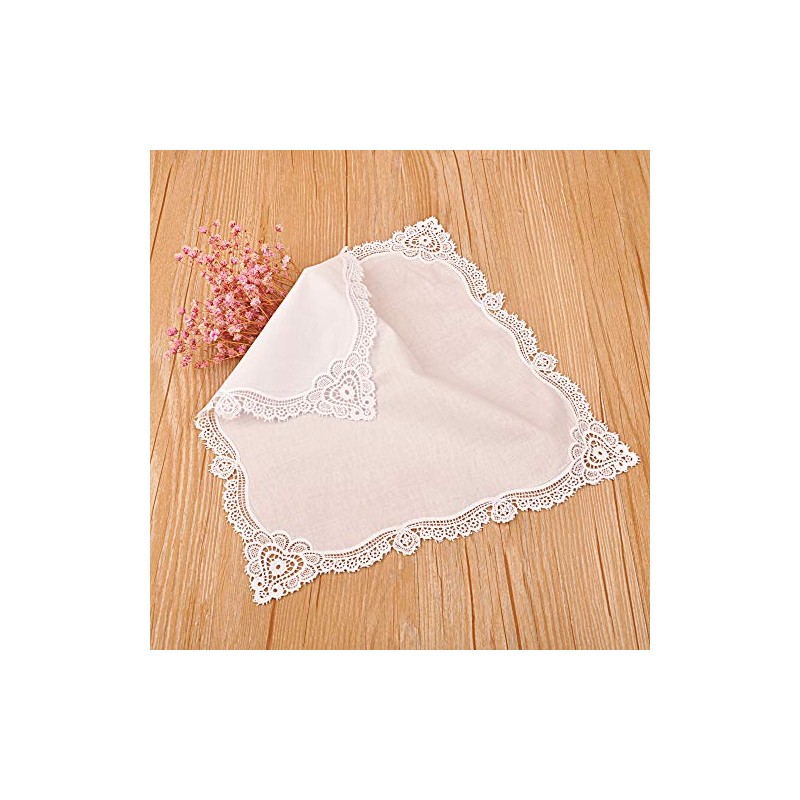 Milesky - Pañuelo de boda blanco de algodón puro, suave