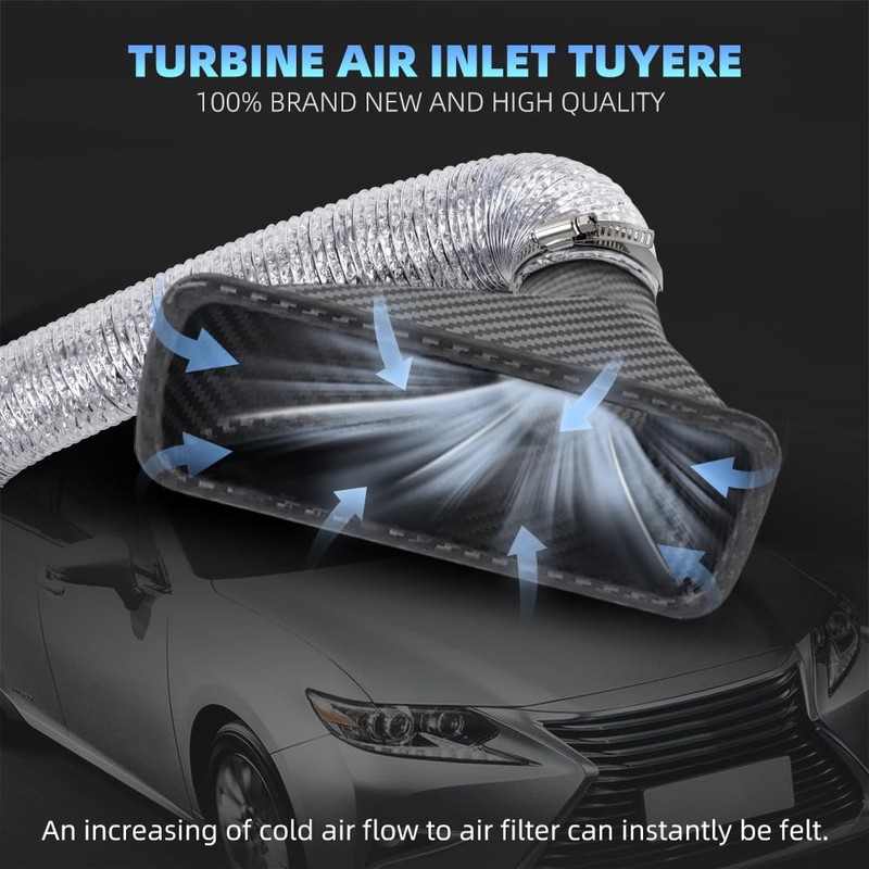 BARTOO Air Intake Duct Front Bumper Turbo Air Intake Pipe,