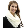 Ivory Winter Knit Soft Circle Infinity Scarf