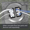 Leviton + FBBOX-GY + 2-Gang Concrete Floor Box System +