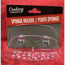 CC SUCTION HOLDER Clear Plastic Sponge Scrubber Kitchen Bath Sink Storage