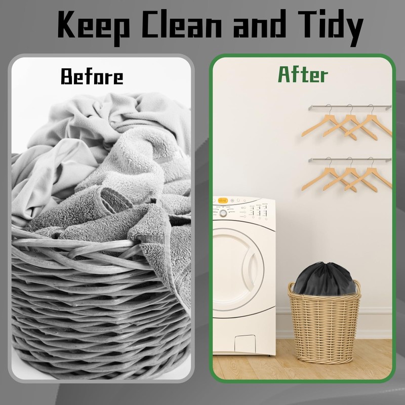2PCS Travel Laundry Bag, Large Drawstring Bag For Laundry Bags