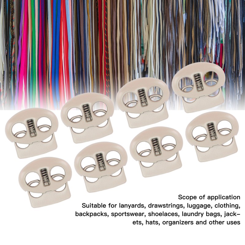 30PCS Metal Cord Locks End Spring Stop Toggle Stoppers Rustproof
