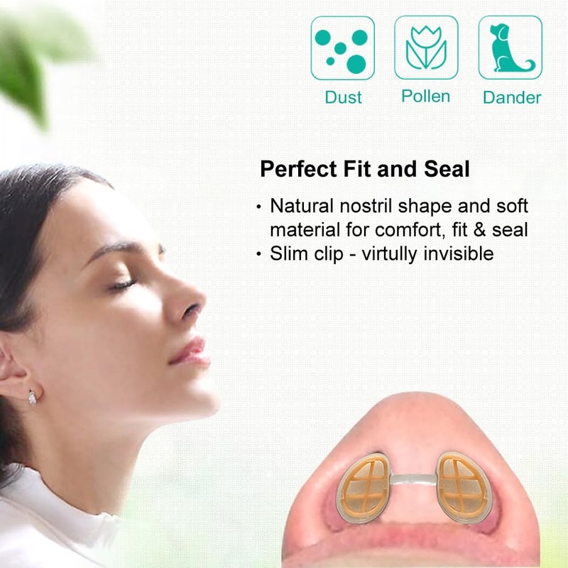 WoodyKnows Ultra-Breathable Nasal Filters (Nasal Filter-round 6 Pack, Medium (Pack