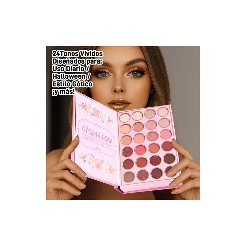 5 En 1 Paleta Sombras, Contorno, Iluminación, Labial Y Rubor