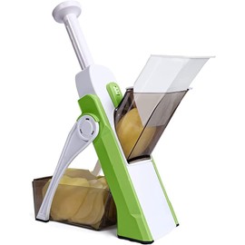 IBLAY All in 1 Multi-Purpose Mandoline Slicer, Chopper, Dicer Ideal for Vegetable & Fruits Chopper Cutter with Stainless Steel Blade & Safety Holder/Pusher with 30+ Adjustment