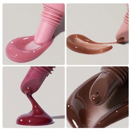 Aceite de Labios Brillo Hidratante Voluminoso Líquido de Gelatina 1# | Lápiz Labial Líquido de Gelatina,Suave y suave,Duradero y no pegajoso,reduce la