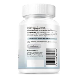 BIO B  DeTense con Suntheanine (L-Teanina), Magnesio y Manzanilla  Apoyo al Enfoque, Relajacin y Bienestar Diario  60 Cpsulas Veganas                 