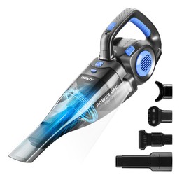 DEKOPRO 22V Upgraded Handheld Vacuum – Cordless & Rechargeable Car Vacuum Cleaner with LED Light, Strong Suction Mini Vacuum for Pet Hair & Dust, Includes Multi Nozzles for Wet/Dry Cleaning