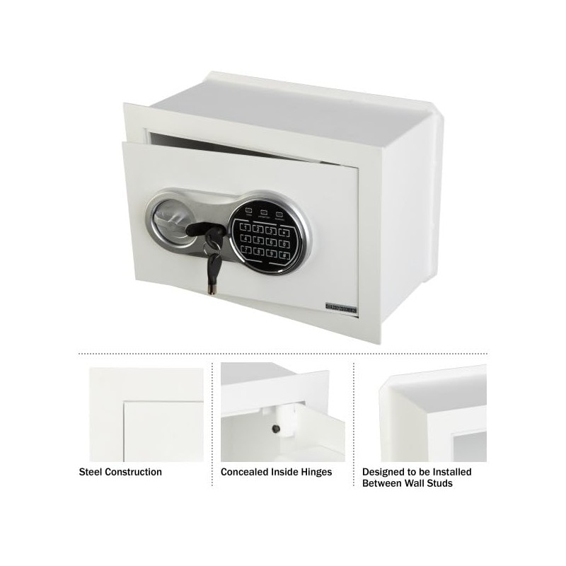 Wall Safe - Digital Safety Box with Passcode for Quick