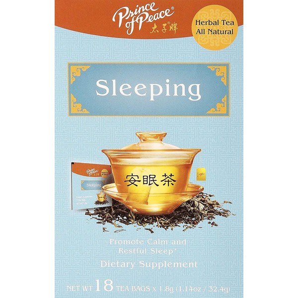 Prince of Peace Sleeping Tea, 18 Tea Bags – Herbal Tea Bags for Sleep Support – Bedtime Tea – Prince of Peace – Herbal Sleep Aid – Valerian Root Tea