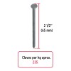 Clavo Estandard, 2-1/2'', Con Cabeza, Bolsa 1 Kg Fiero 45022