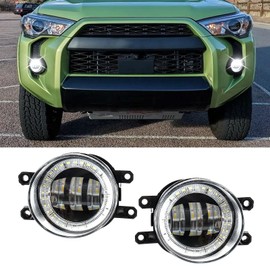 Daytime Running Lights Fog Lights for Toyota 4Runner 2014-2024 White&Amber Fog Lights Bulbs