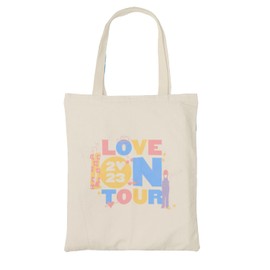 Love On Tour Natural Tote Bag - Harry Love On Tour Songs Albums Singer Famous Celebrity Fan Adore Floral Fashion Carrier Shopper Shopping Gifts Presents (Natural)