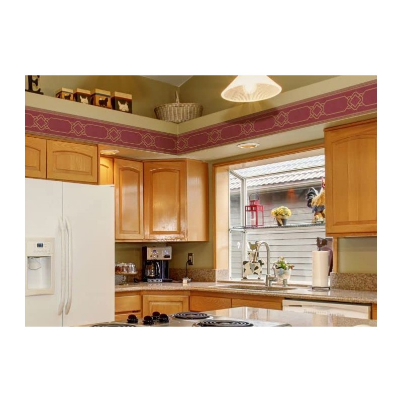 CONCORD WALLCOVERINGS ™ Wallpaper Border Classic Pattern Ornaments for Kitchen