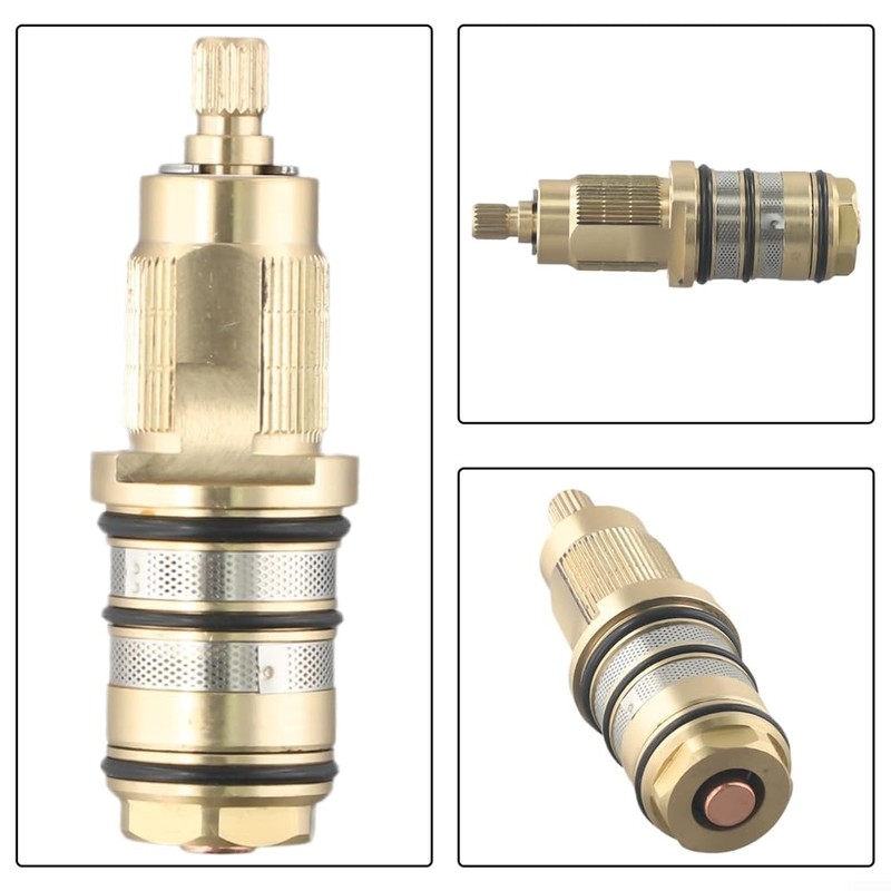Snblzhef Thermostatic Shower Valve,Thermostatic Spool,Brass Replacement Thermostatic Shower Mixer Valves