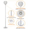 Crystal Floor Lamp, Modern Standing Lamp with 8.8 inch Elegant