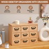 KIRIGEN Wood Drawer Organizer Desktop Storage Cabinet Box Drawers for