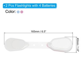 PATIKIL LED Flashlight, Silicone Night Shift Hands Free Clip-on Flashlights Night Safety Running Light for Running, Walking, Sports, Outdoor Emergency, Red Blue