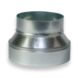HVAC Premium 5" to 4" OR 4" to 5" Round Metal Pipe Reducer OR Increaser - Galvanized Steel Construction