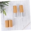 Gatuida 2sets Bamboo Lipstick Tubes Refillable Lip Balm Containers with