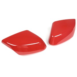 cartiangous Red Car Side Mirror Cover Caps Trim Fit For 2020-up Corvette C8 ABS
