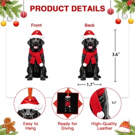 HEYINSHEN Labrador Christmas Ornament Labrador Retriever Christmas Ornaments Labrador Ornament for Christmas Tree Labrador Retriever Christmas Ornaments Xmas Tree Decor for Dog Lovers