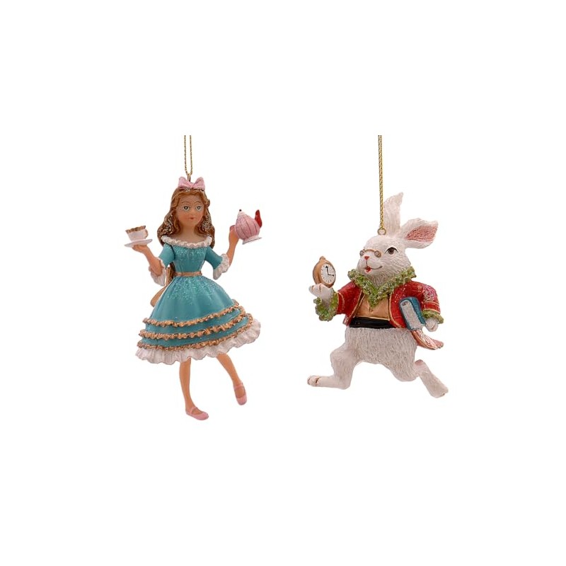 itsisa Alice & White Rabbit Fairy Tale Tree Decorations (Set