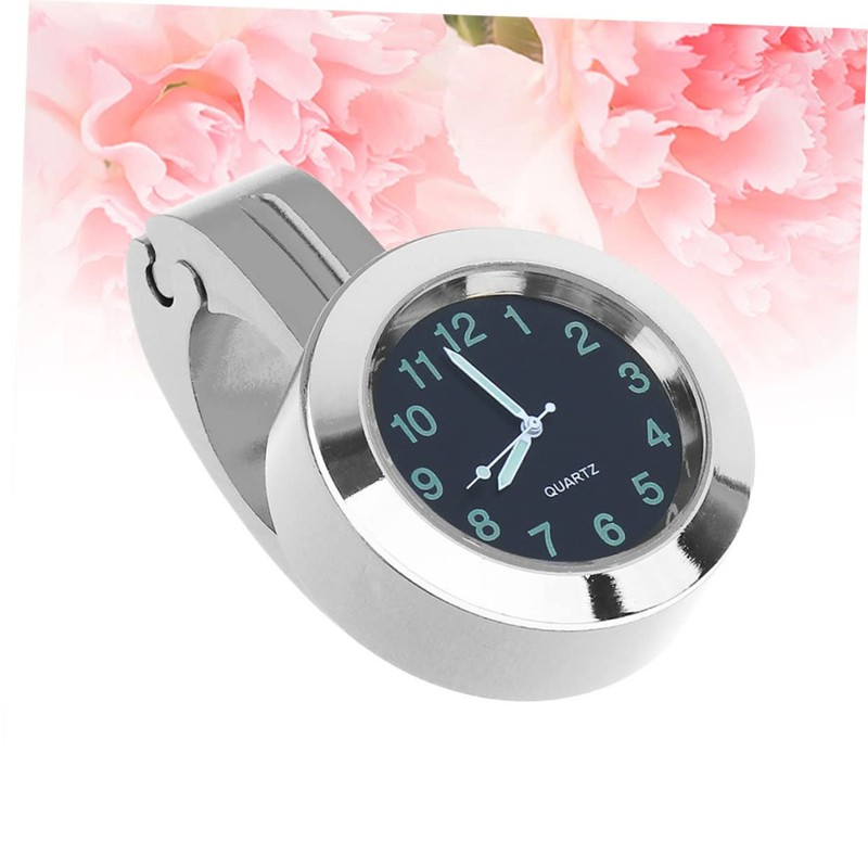 JECOMPRIS 1.25 Inch Motorcycle Handlebar Clock Waterproof Aluminum Digital Car