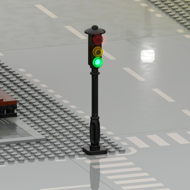 TEDDOO Brick Traffic Light Set of 2 Automatic Flashing Building