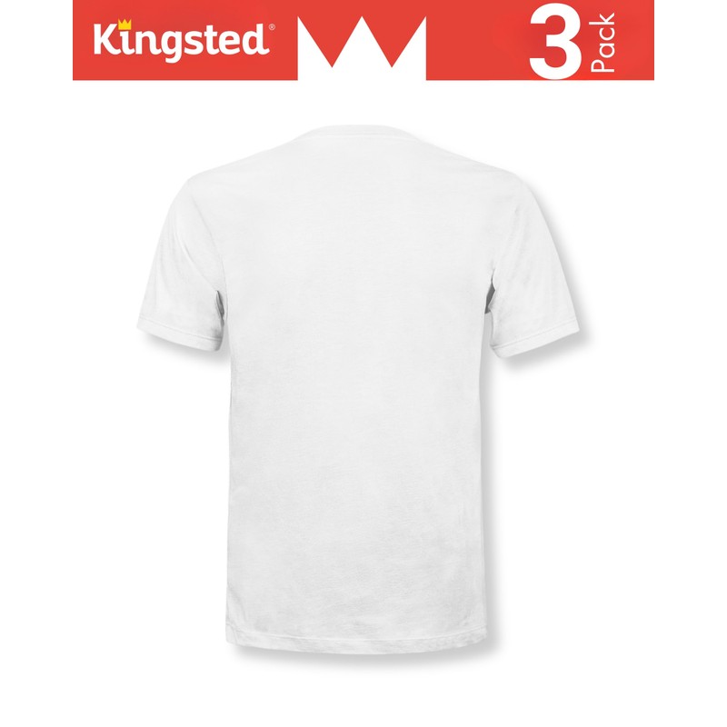 Kingsted Mens Short Sleeve Crew Neck T-Shirts (White, X-Large)