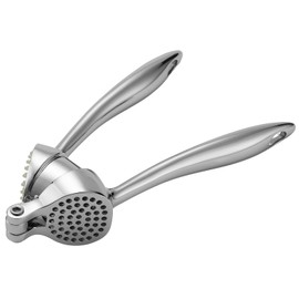 GENIYA Garlic Press, Premium Zinc Alloy Garlic Crusher, Easy to Clean Professional Garlic Mincer with Built-in Cleaner, Sturdy Ginger Press for Nuts & Seeds, Dishwasher Safe