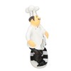 Resin Chef Statue Restaurant Dining Table Decor Holding Red Wine