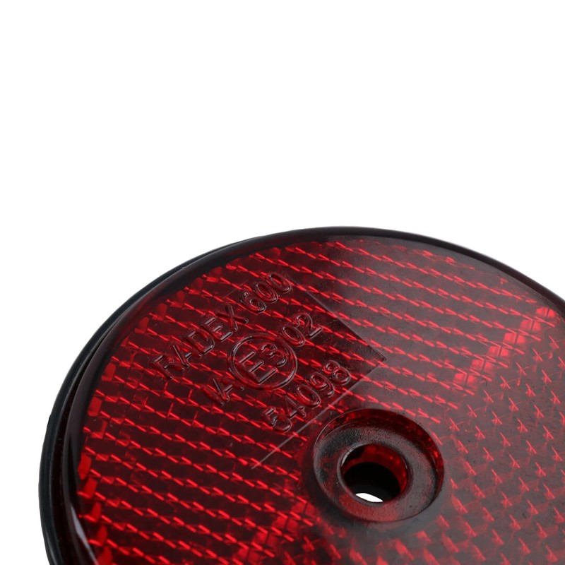 10 x Red Round Circular Reflectors for Driveway Gate Fence