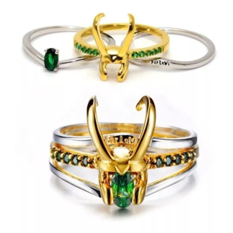 Importacion Set Aretes Y Anillo Sylvie Princesa Asgard Chapado Oro