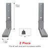 AVF Steel Universal Wall-Mounted Microwave Brackets in Silver (Set of