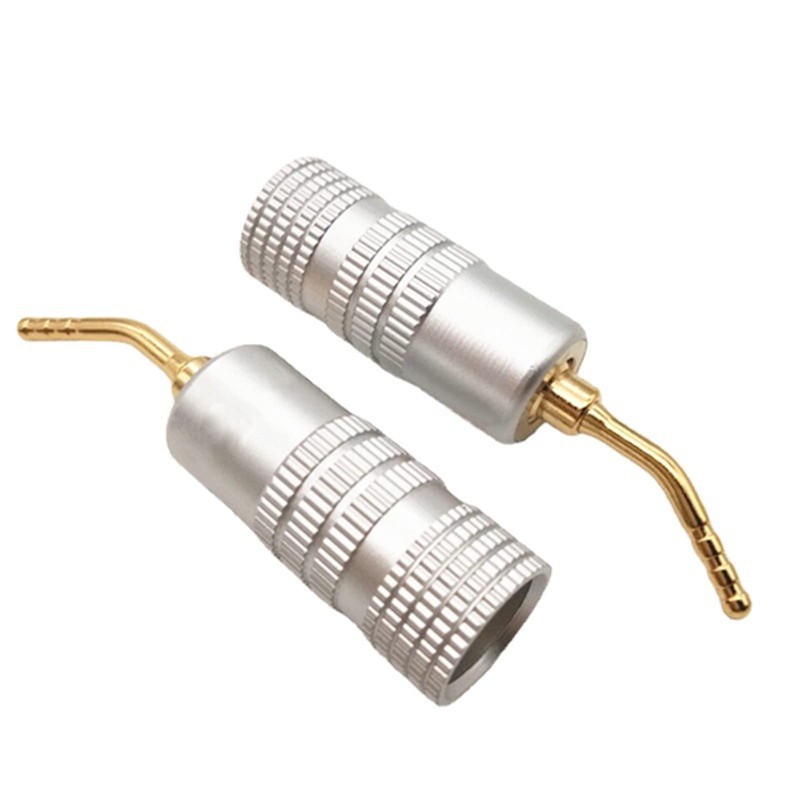 WANGCL 4 x Gold Plated 2mm Banana Plugs Screw Type