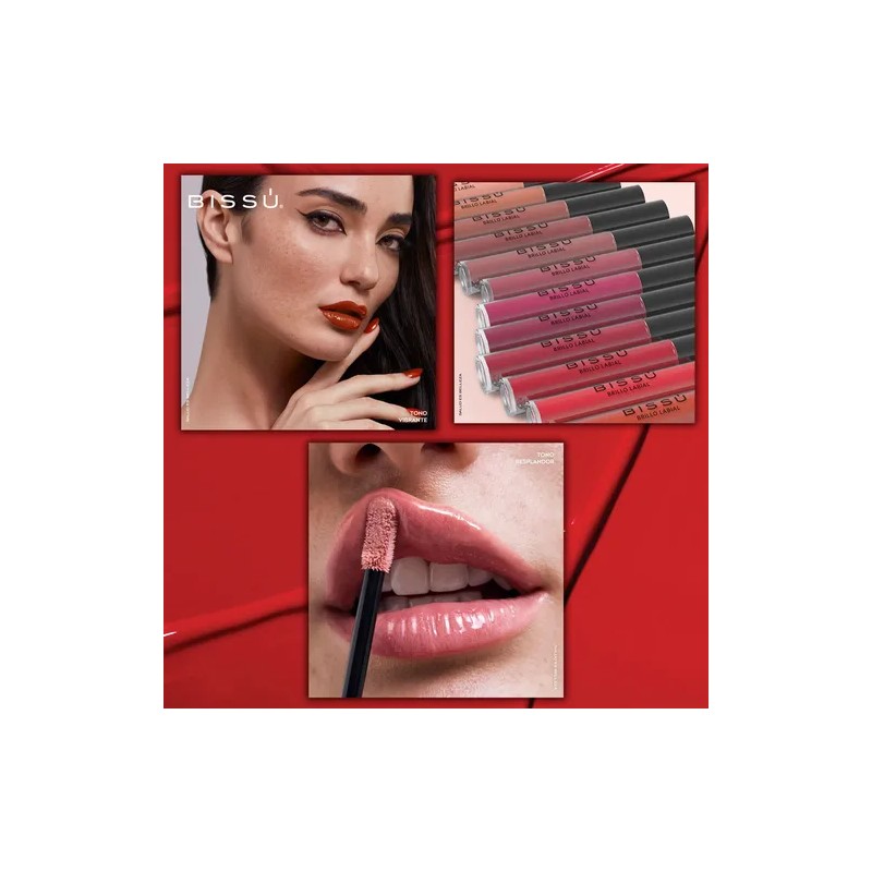 Gloss Brillo Labial Bissú Mejorado Hidratante Kit 5 Tonos