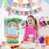 Pastel Rainbow Gold Happy Birthday Banner Bunting Garland Flag Party
