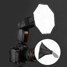 Bindpo Flash Softbox, 30x30cm Folding Speedlight Softbox Diffuser Cover Universal for for Nikon for DSLR Camera