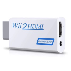 para Wii a HDMI Converter, para Wii HDMI Adapter Wii2HDMI Upscaling Converter 720P / 1080P HDMI Y Salida de Audio Y Video de 3,5 Mm, Compatible con Todos los Modos de Visualización de Wii