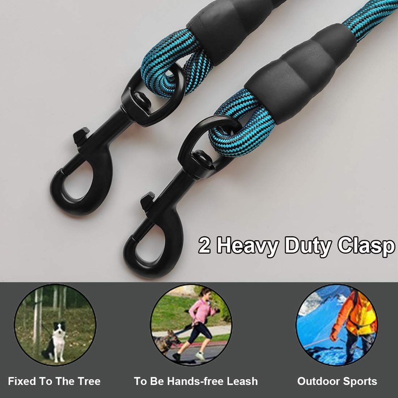 BTINESFUL Tie-Out Check Cord Long Rope Dog Leash, 8ft 12ft
